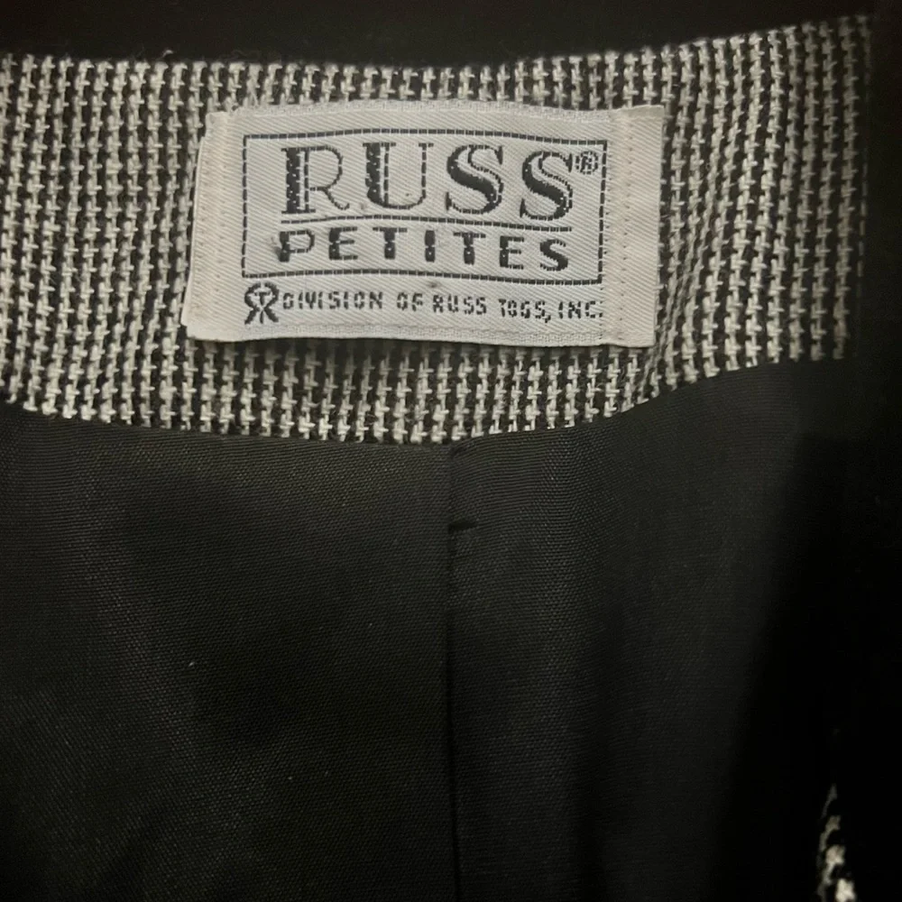 Vintage 1980’s Herringbone Black/White Blazer, Union Made, Great Quality, Medium